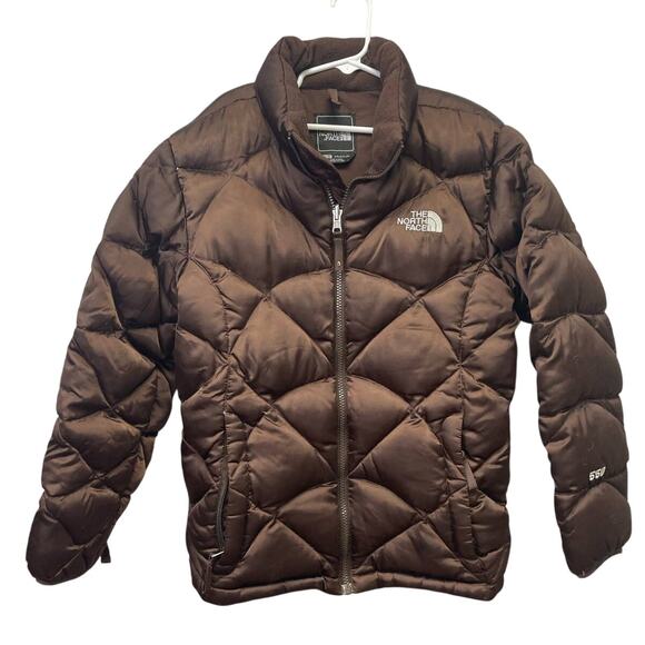 The North Face Other - The North Face Girls Large Chocolate Brown Goose Down Filled Nylon Puffer Coat